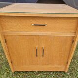 Small vintage oak veneer sideboard from the 1960s
