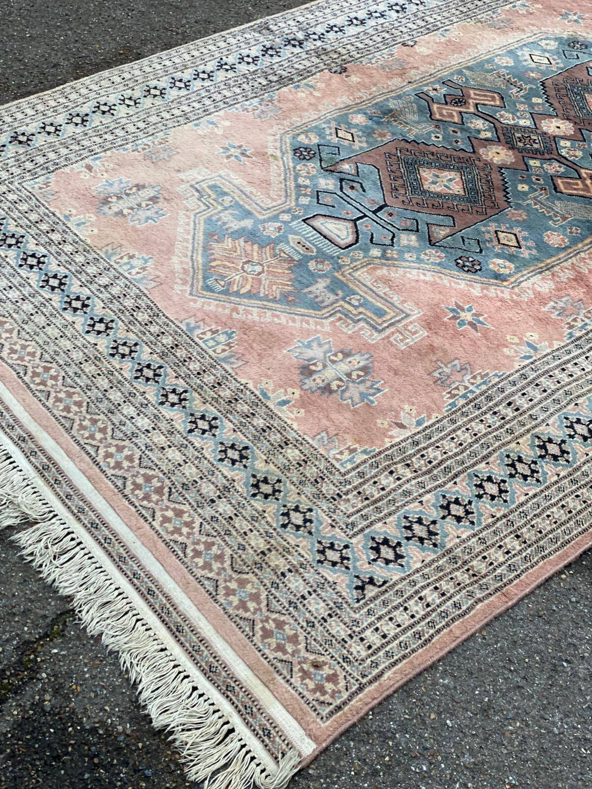 Oriental Persian wool rug Pakistan light blue 200x300