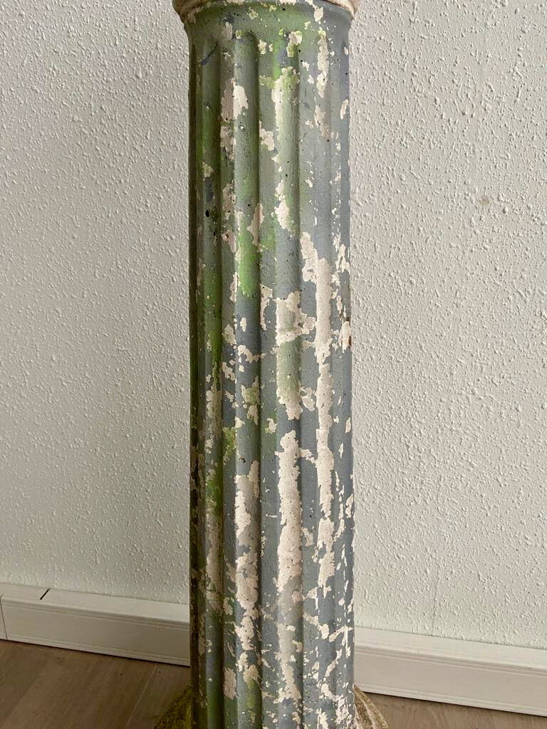 Neo Classic column vintage reconstituted stone 1980s