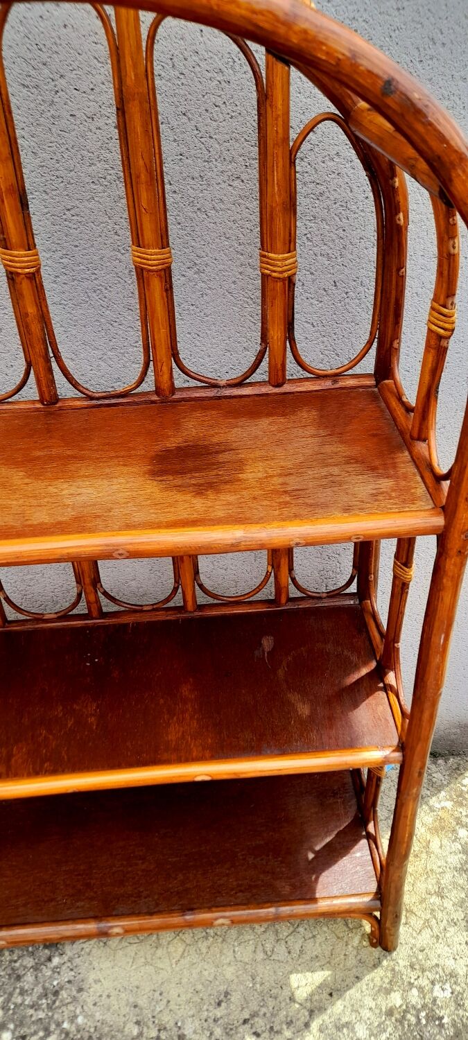 Rattan shelf