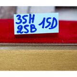 Oval glass globe 35 cm square gilded wood