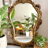 Vintage mirror golden shell 95x64