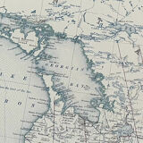 Antique Map of Canada (Western Sheet) circa 1869 Keith Johnston Royal Atlas Hand coloured map