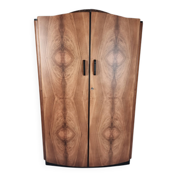Art Deco Walnut Wardrobe by Jindrich Halabala, 1940s