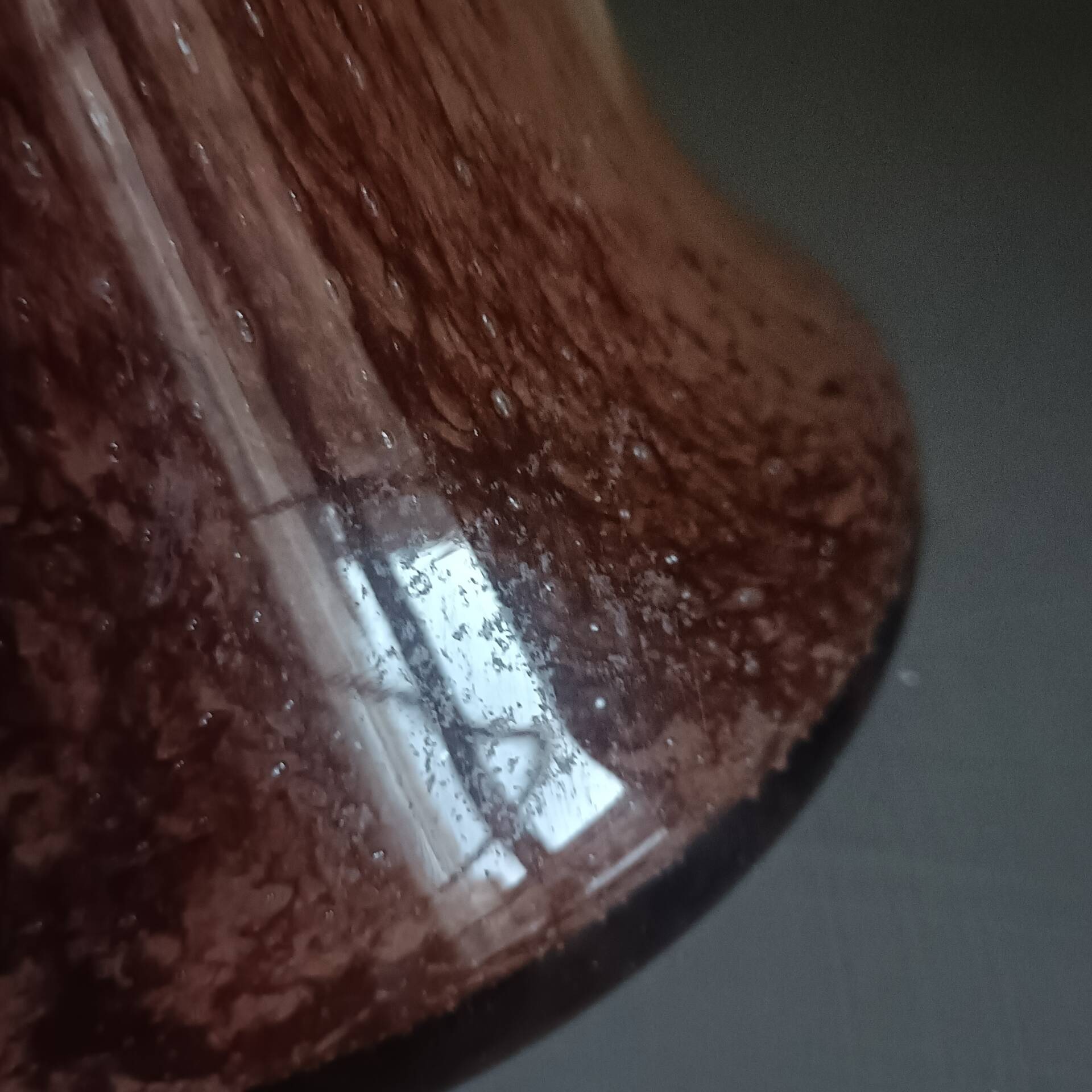 Lampe en verre bullé vintage 