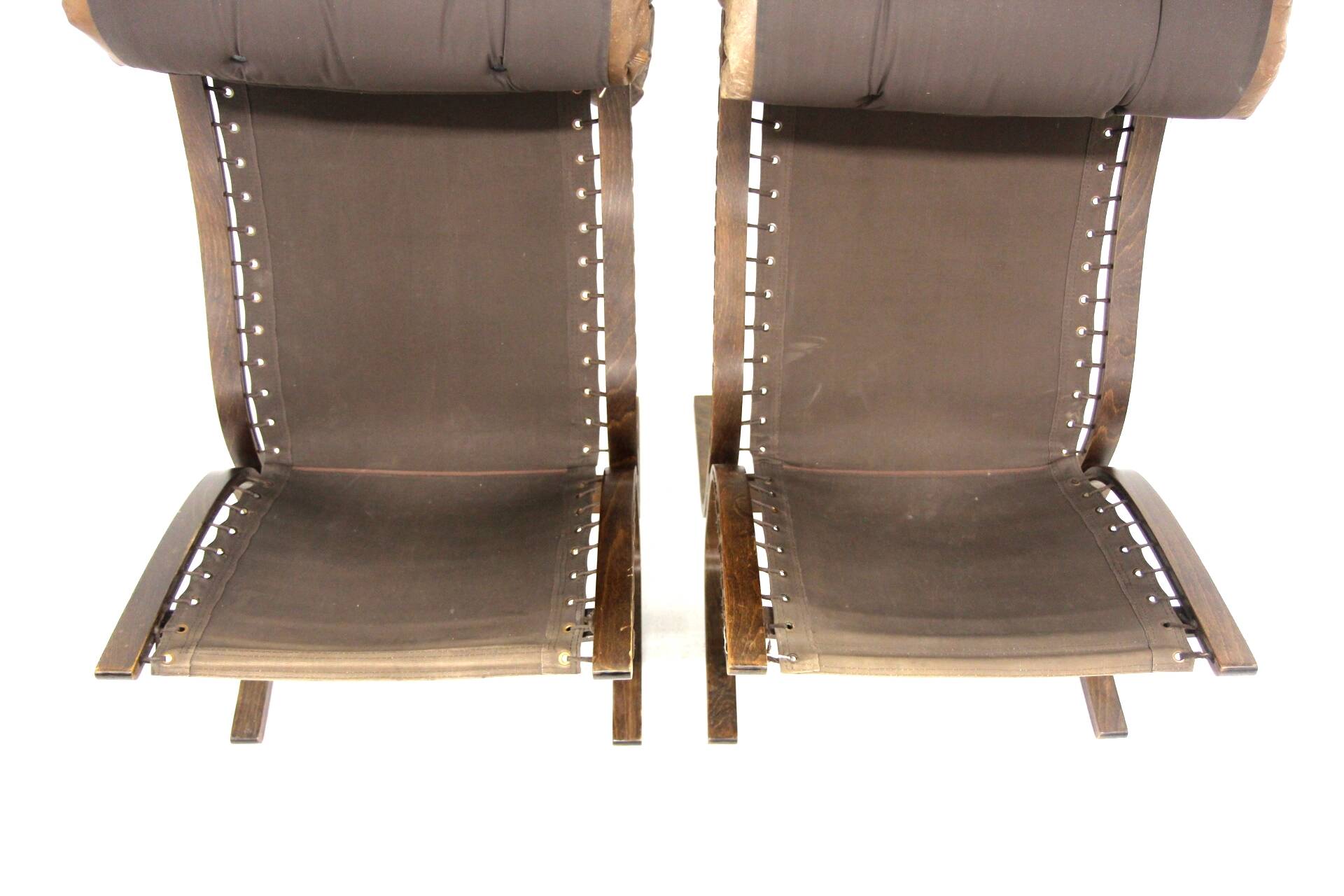 Set of 2 Siesta leather armchairs, Ingmar Relling, Norway, 1960
