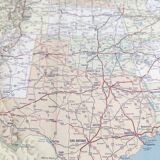 Vintage map USA 1970 America