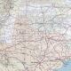 Vintage map USA 1970 America