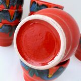 Punch bowl set with 12 cups, Wächtersbach Keramik Germany