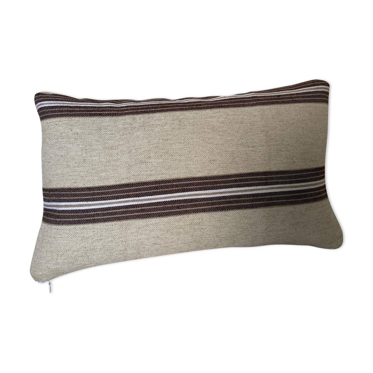 Beige linen cushion