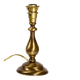 Brass baluster lamp base, 10x21cm, vintage