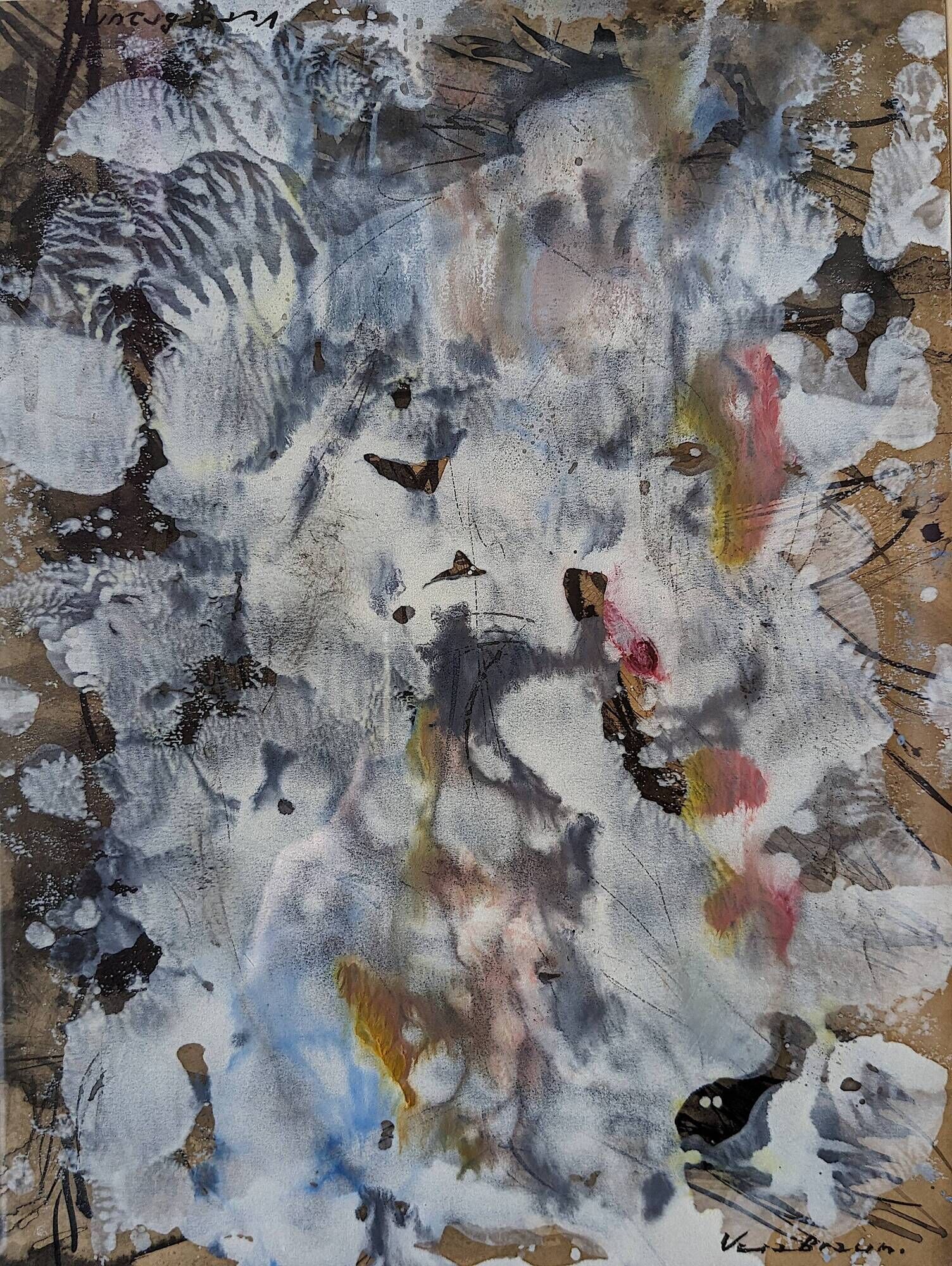 Abstract painting vera braun-lengyel painting modern art tachism