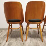 Dining chairs by radomir hoffman for ton, 1950s, set of 4
