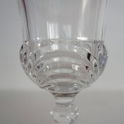 2 gold crystal wine glasses model Aurea by Royal crystal rock, Italy