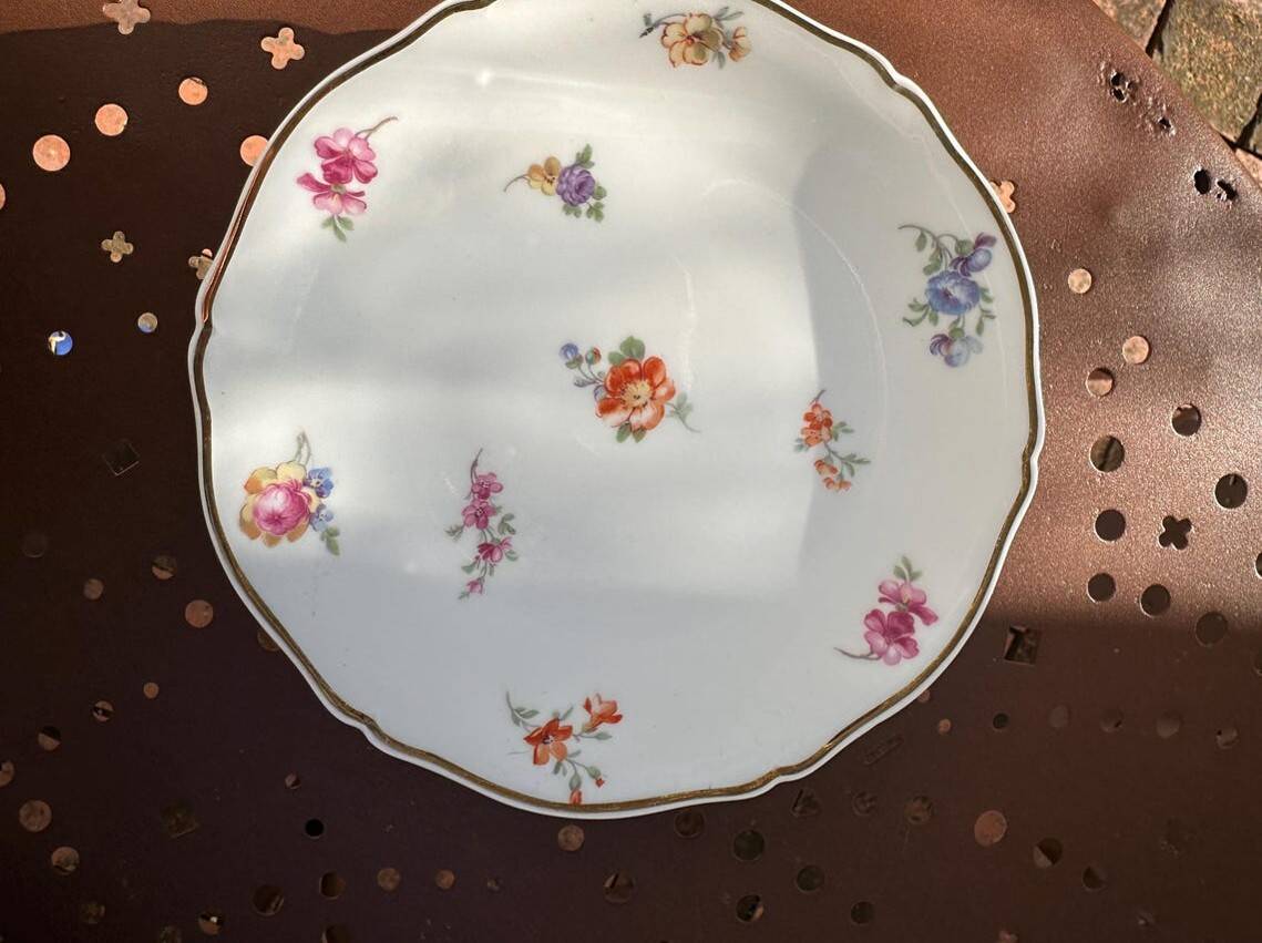 Set of 6 Dessert Plates in Limoges Porcelain - F. Legrand & Cie