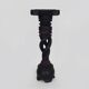 Twisted and engraved blackened wooden pedestal. 1960s 70s.