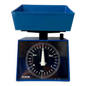 EKS kitchen scale, blue scale, vintage scale, retro kitchen, 80's