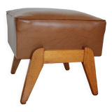 Imitation leather stool vintage pouf