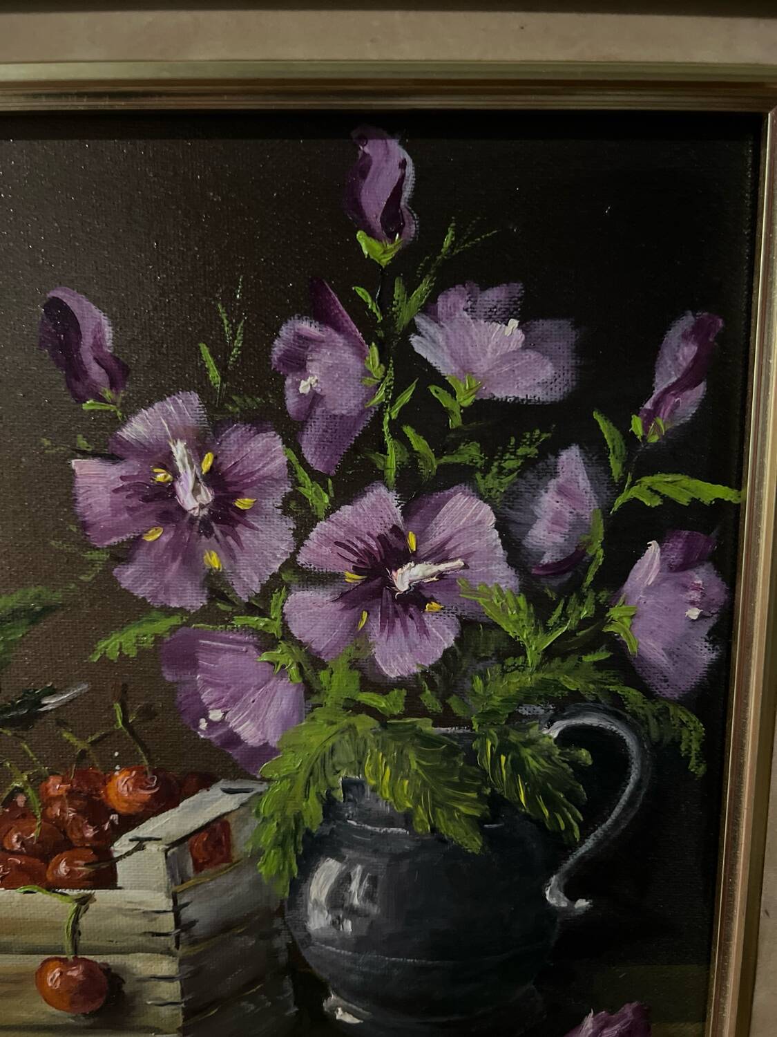 Painting Natur Morte cherry