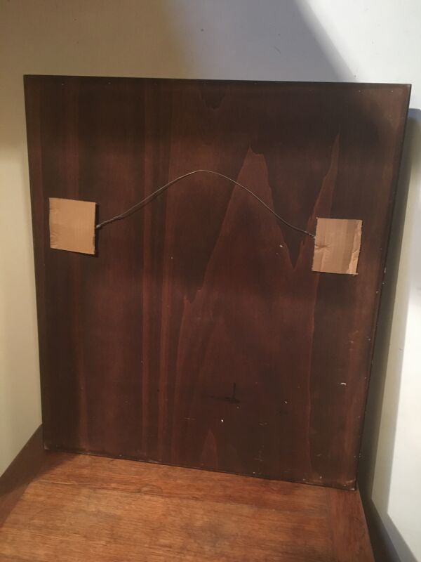 Miroir noir et blanc cassé 79x69cm