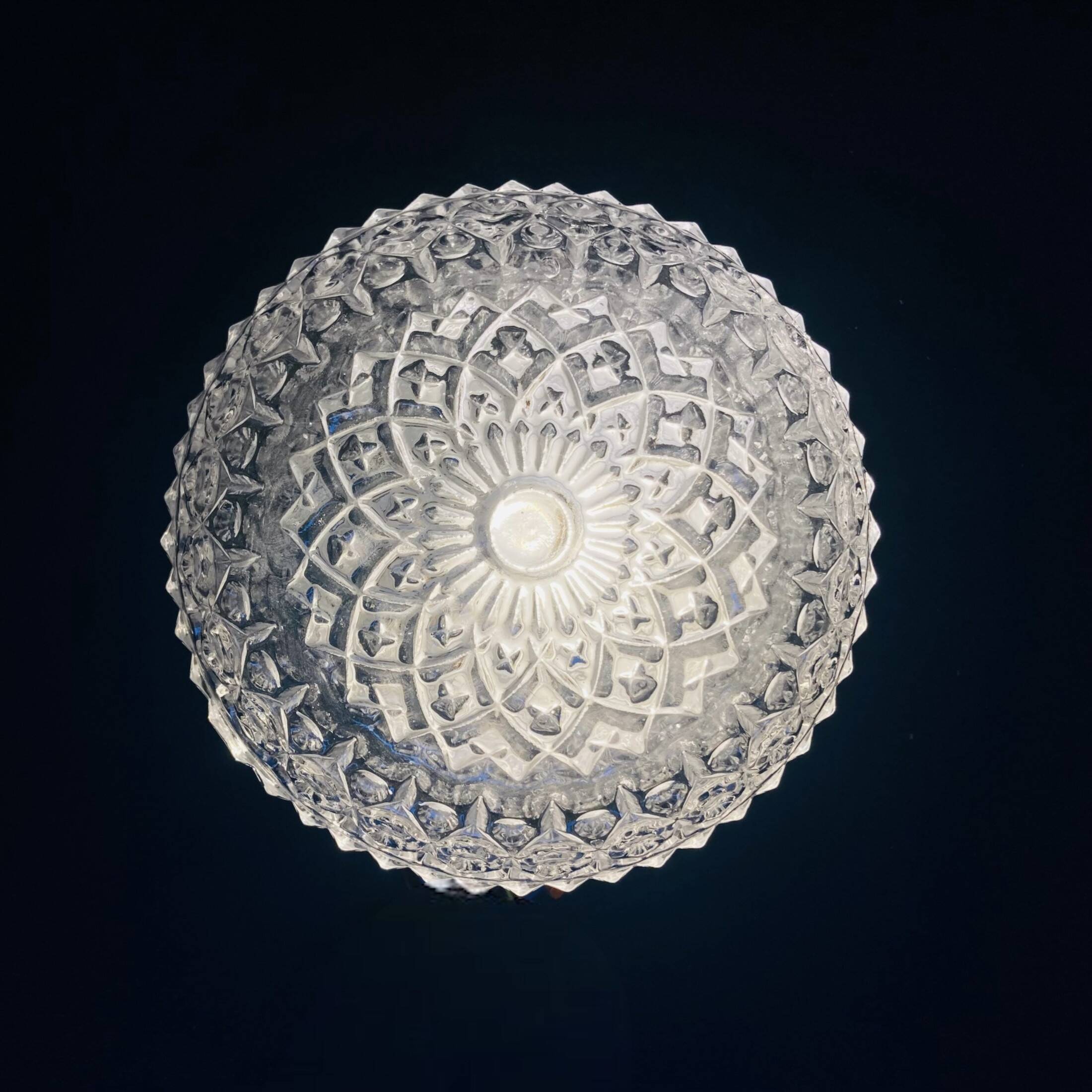 Small 1/2 spherical wall light or minimalist ceiling light from the 70s/80s old light fixture