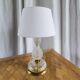 Crystal and brass lamp