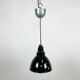 Industrial black enamel pendant lamp, 1950s