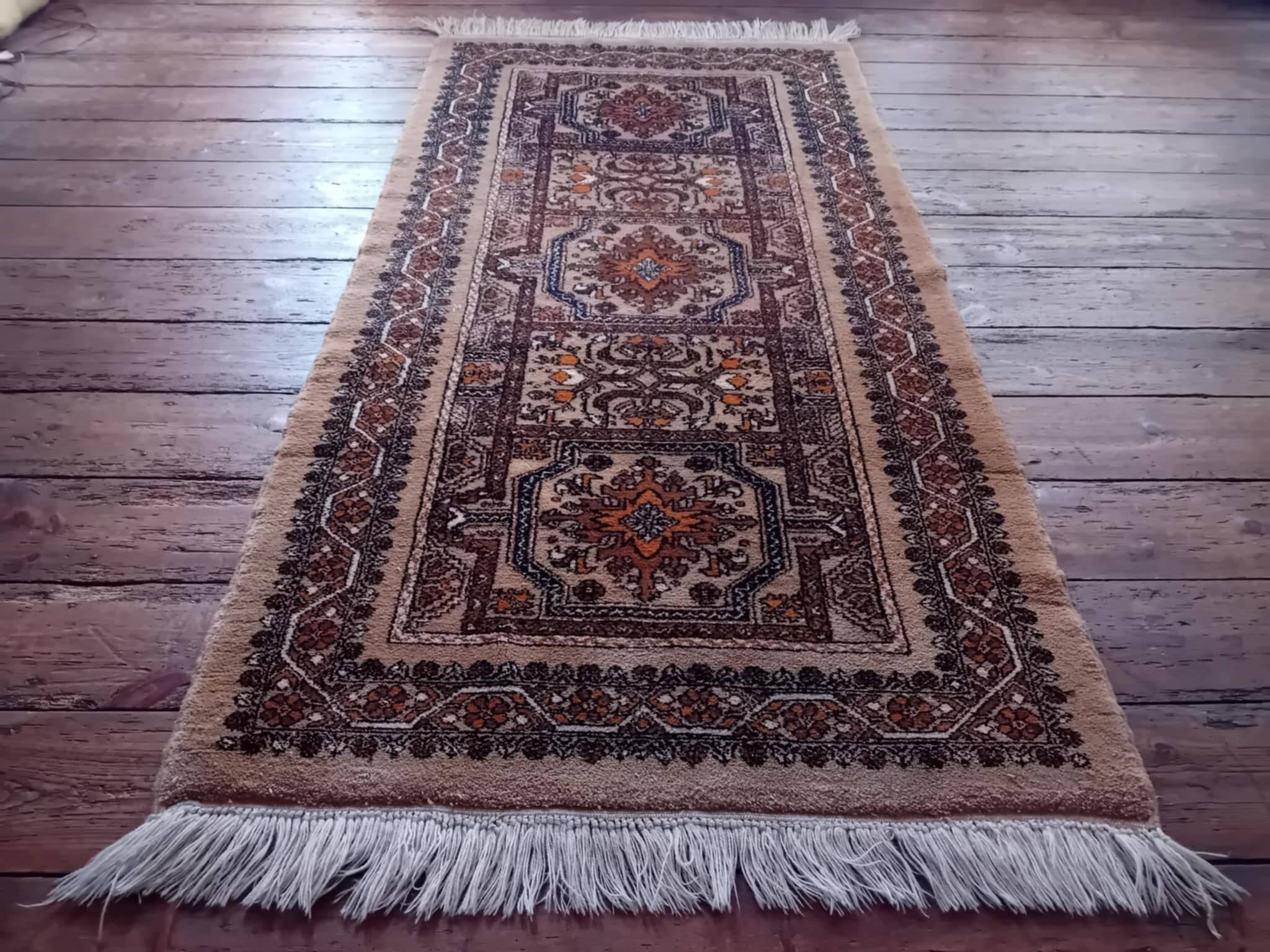 Antique handmade Berber Rabat rug