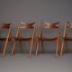 Chaises CH29 Sawbuck par Hans Wegner pour Carl Hansen & Son. Lot de 4