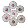 Lot of 7 flat plates in earthenware "Sarreguemines & Digoin", model SAVERNE.