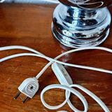 Chrome lamp in the style of Philippe Barbier, 1970.