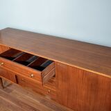 Midcentury 'Wrighton' walnut and brass sideboard