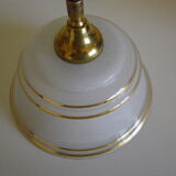 Suspension in brass and glass opaque granulated 1960s/1970s