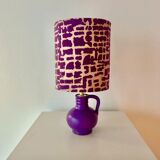 Expressive table lamp in Plum Black made from a vintage design vase by WGP.