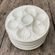 Service 6 shellfish plates - Longchamp Blanches slip