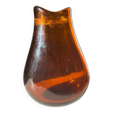 C. Morin, Dieulefit. Vase en verre signé