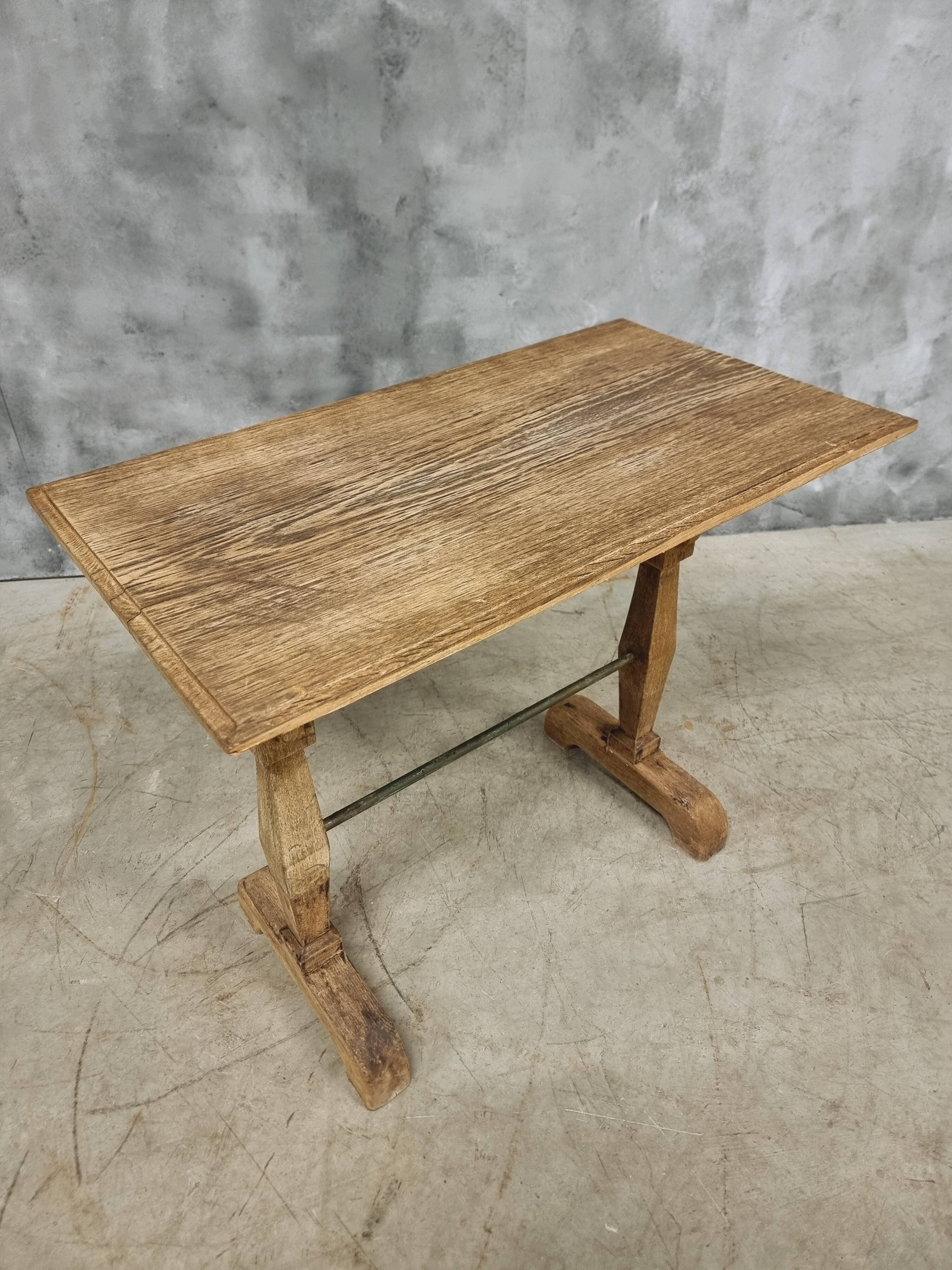 Antique French bistro table | 1920-1940 | Oak wood