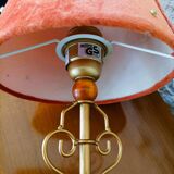 Lampe à poser abat jour conique orange