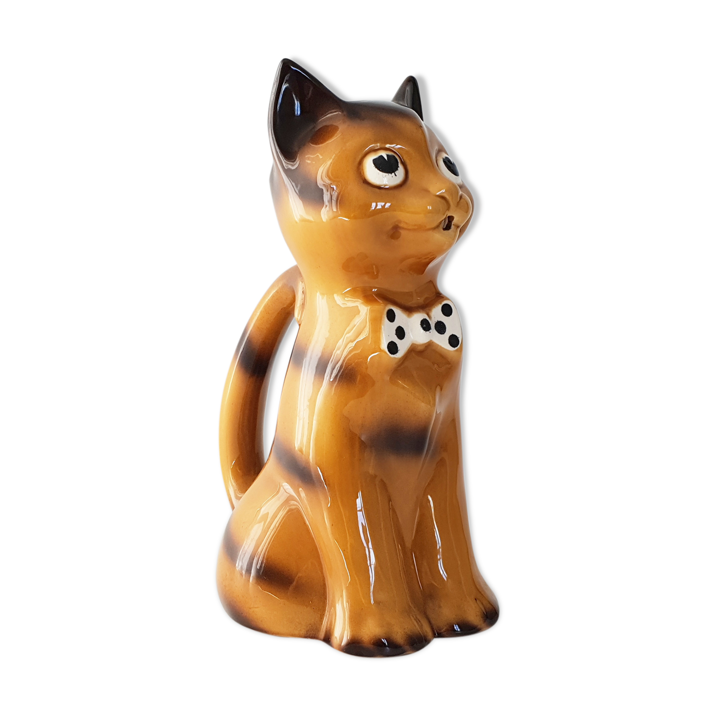 Vintage ceramic cat pitcher  1960