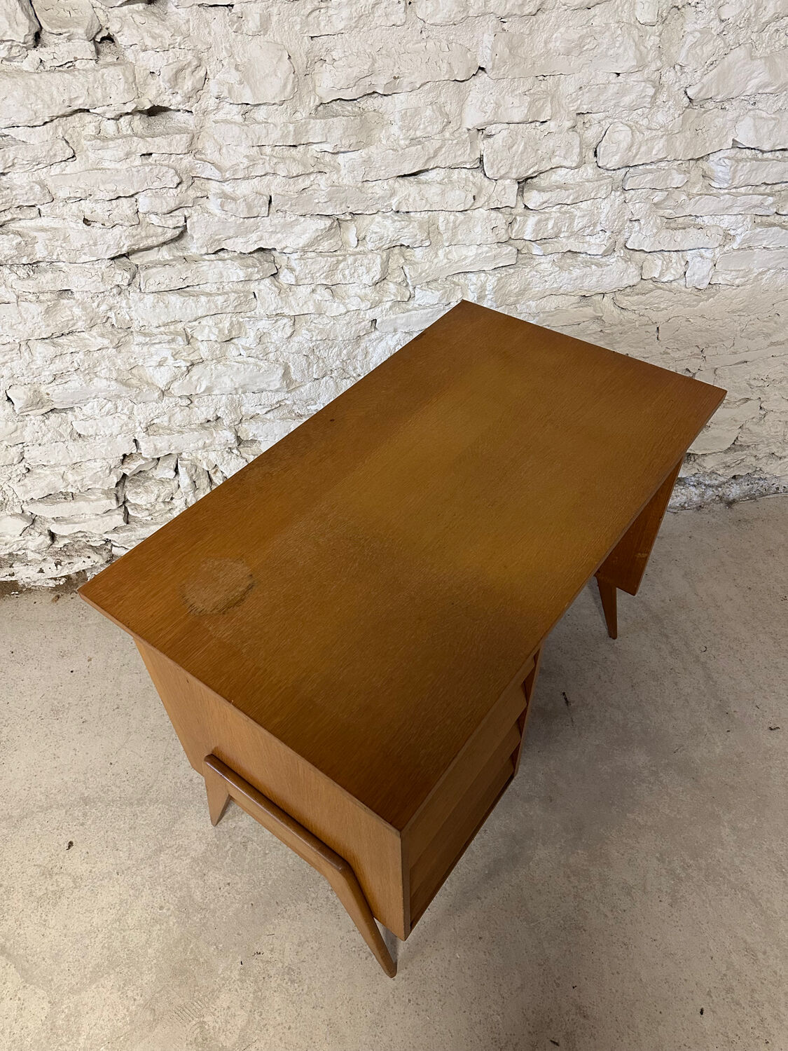 Child's desk 1950, vintage compass legs
