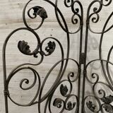 20th century wrought iron four-leaf partition