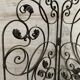 20th century wrought iron four-leaf partition