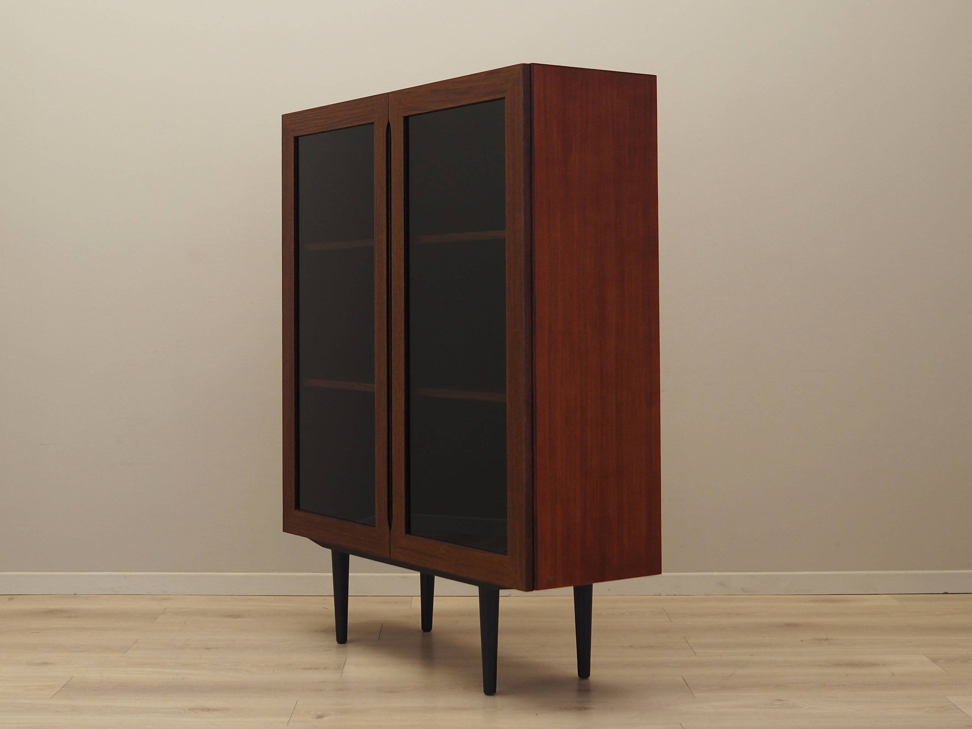 Mahogany showcase, Danish design, 1970s, production: Denmark
