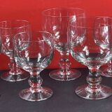 Set of 2 x 4 glasses (wine & water) louis philippe style 14 and 16.5 cm