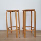 Paire de tabourets hauts vintage