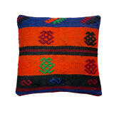 Vintage turkish kilim cushion cover 40 x 40 cm