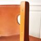 Paire de chaises orme et cuir Maison Regain