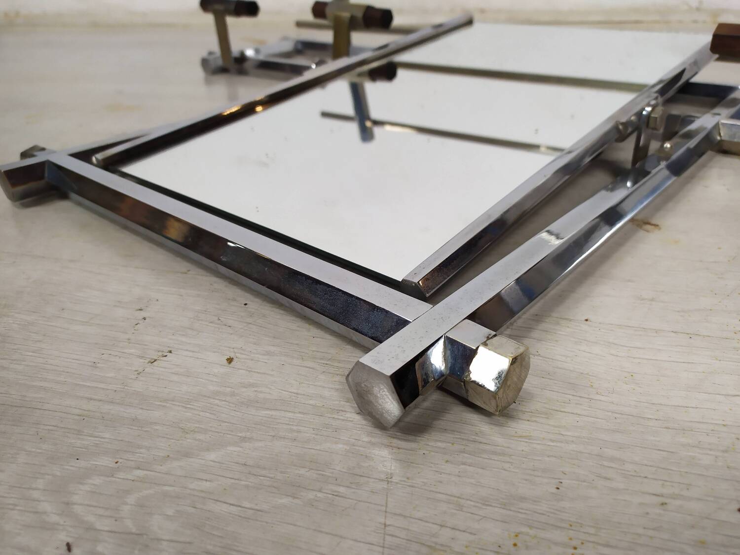 Art Deco chrome coat rack