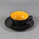 Service of 6 cups and saucers in two-tone ceramic - Faience Saint Clément
