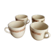 Lot de 4 tasses à café en grès